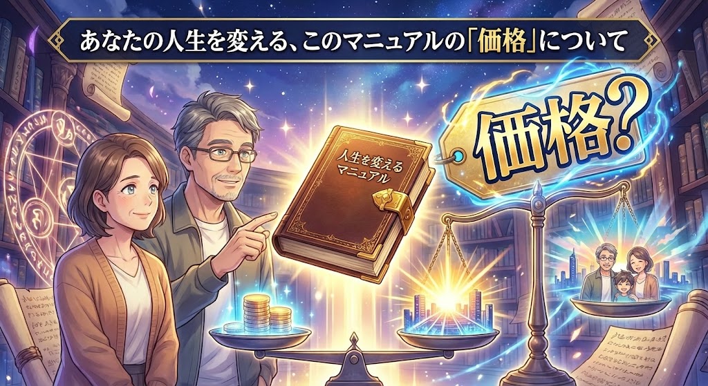 あなたの人生を変える、このマニュアルの「価格」について